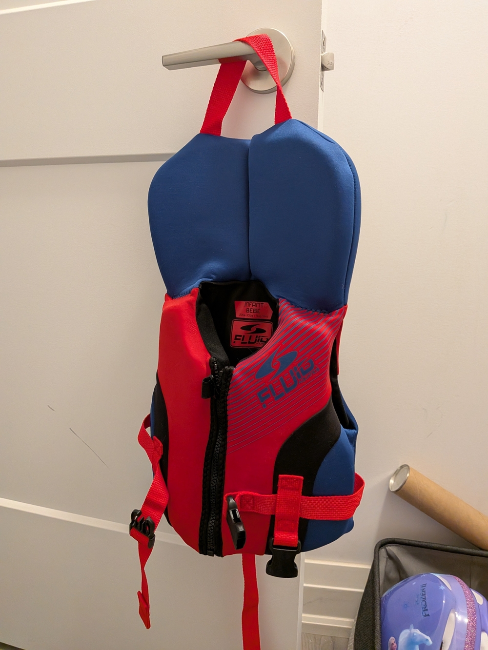 Toddler Red & Blue Life Jacket - Front-Zip Safety Vest